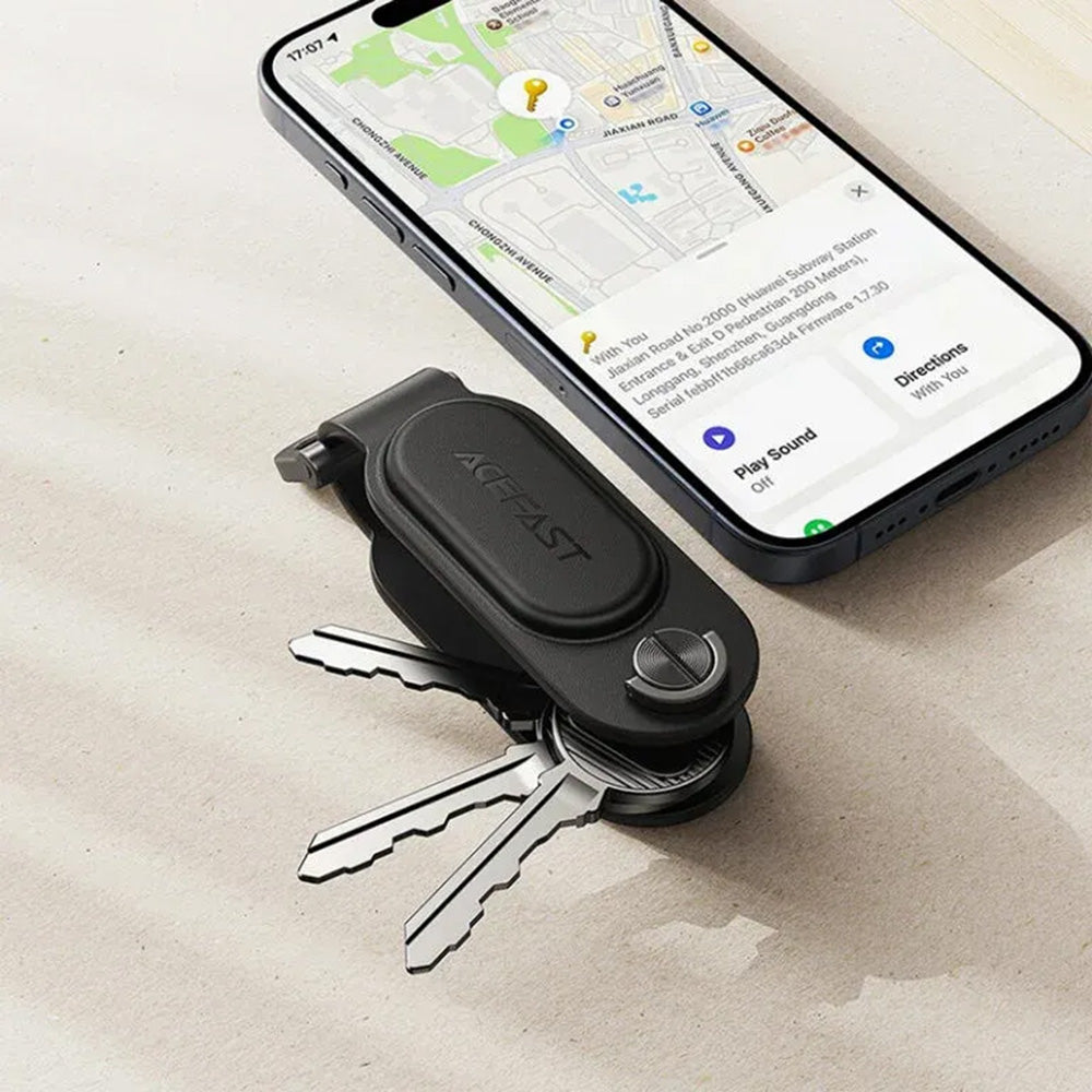 Acefast SmartTag Nøkkelring SS for iOS-serien, Svart