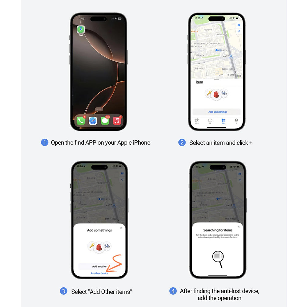 Acefast SmartTag S1 for iOS-serien, Grå