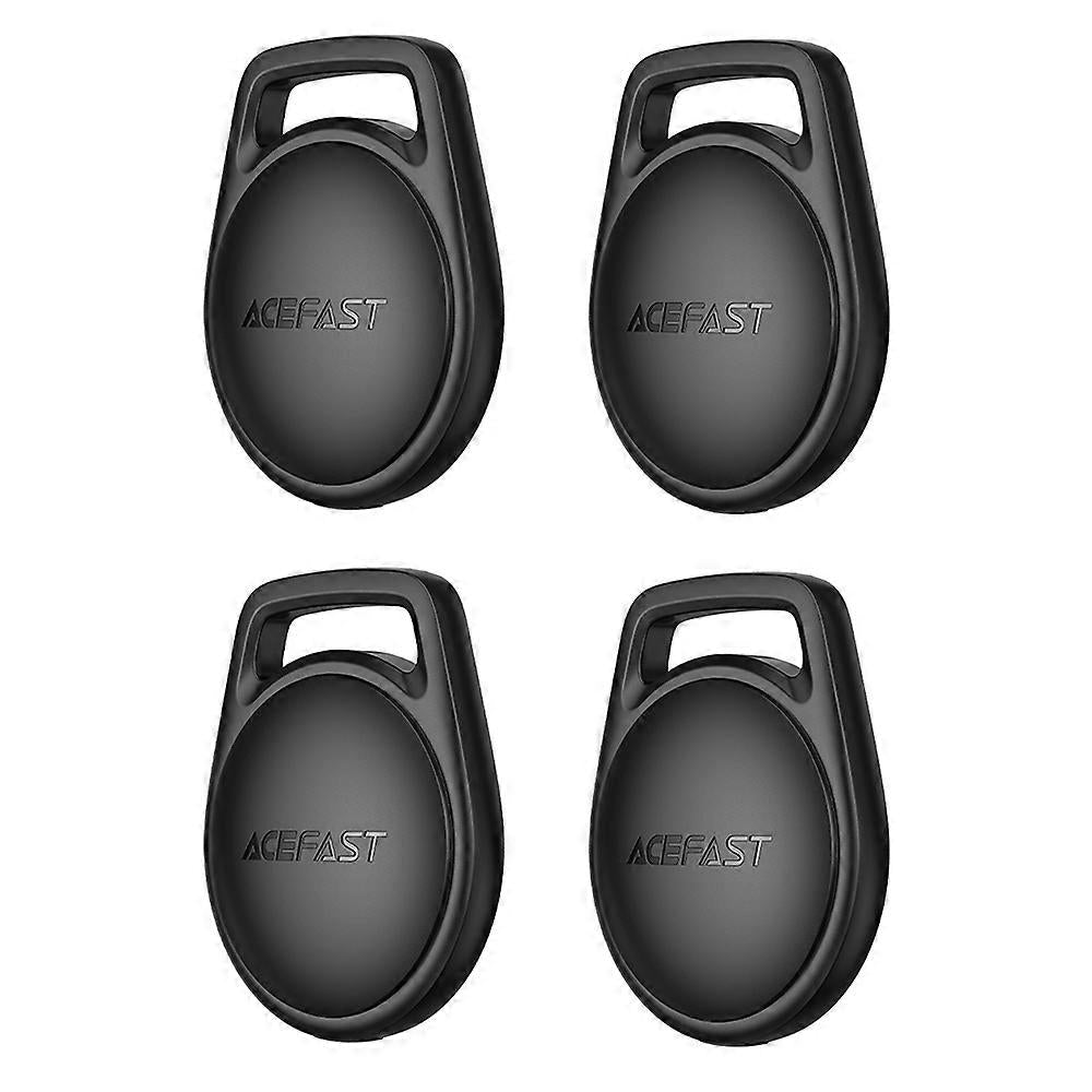 Acefast SmartTag S2 for iOS-serien, Sett med 4 stykker, Svart