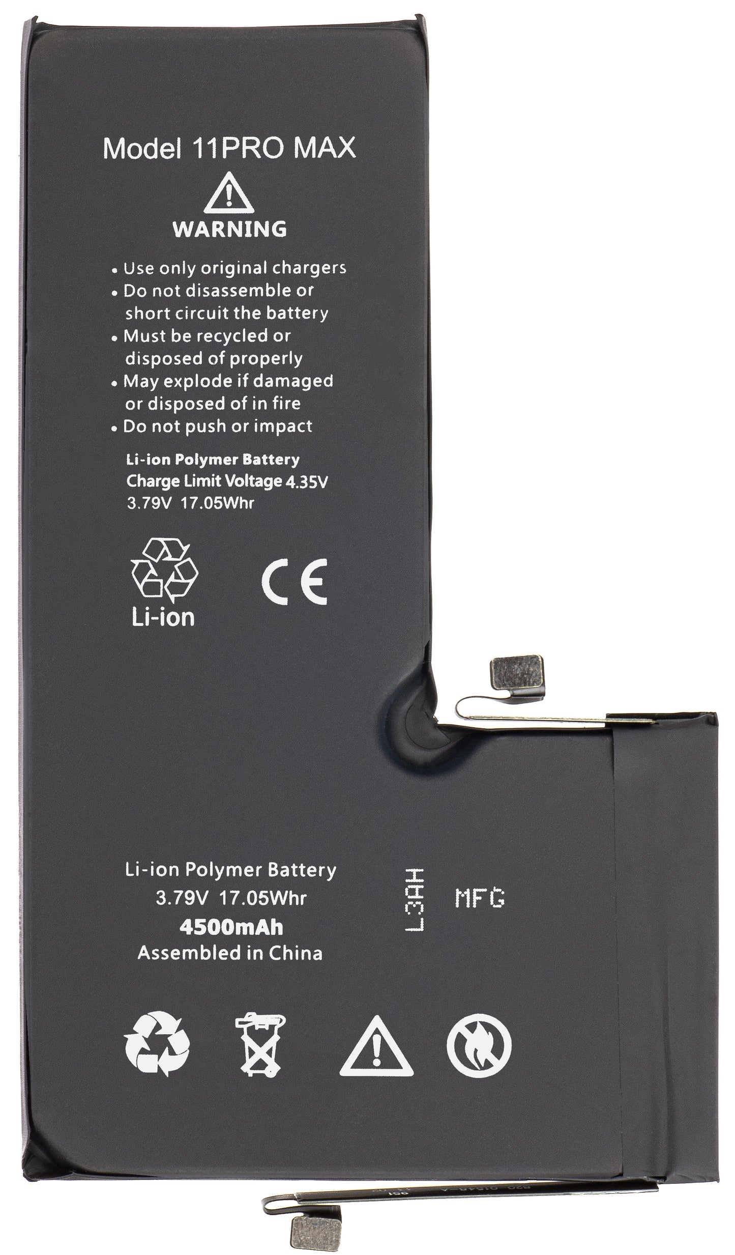 Apple iPhone 11 Pro Max batteri, høy kapasitet
