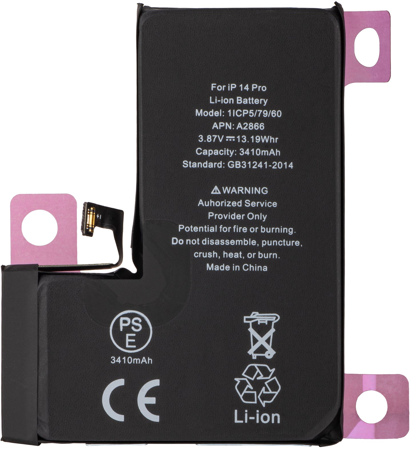 Batteri for Apple iPhone 14 Pro, High Capacity