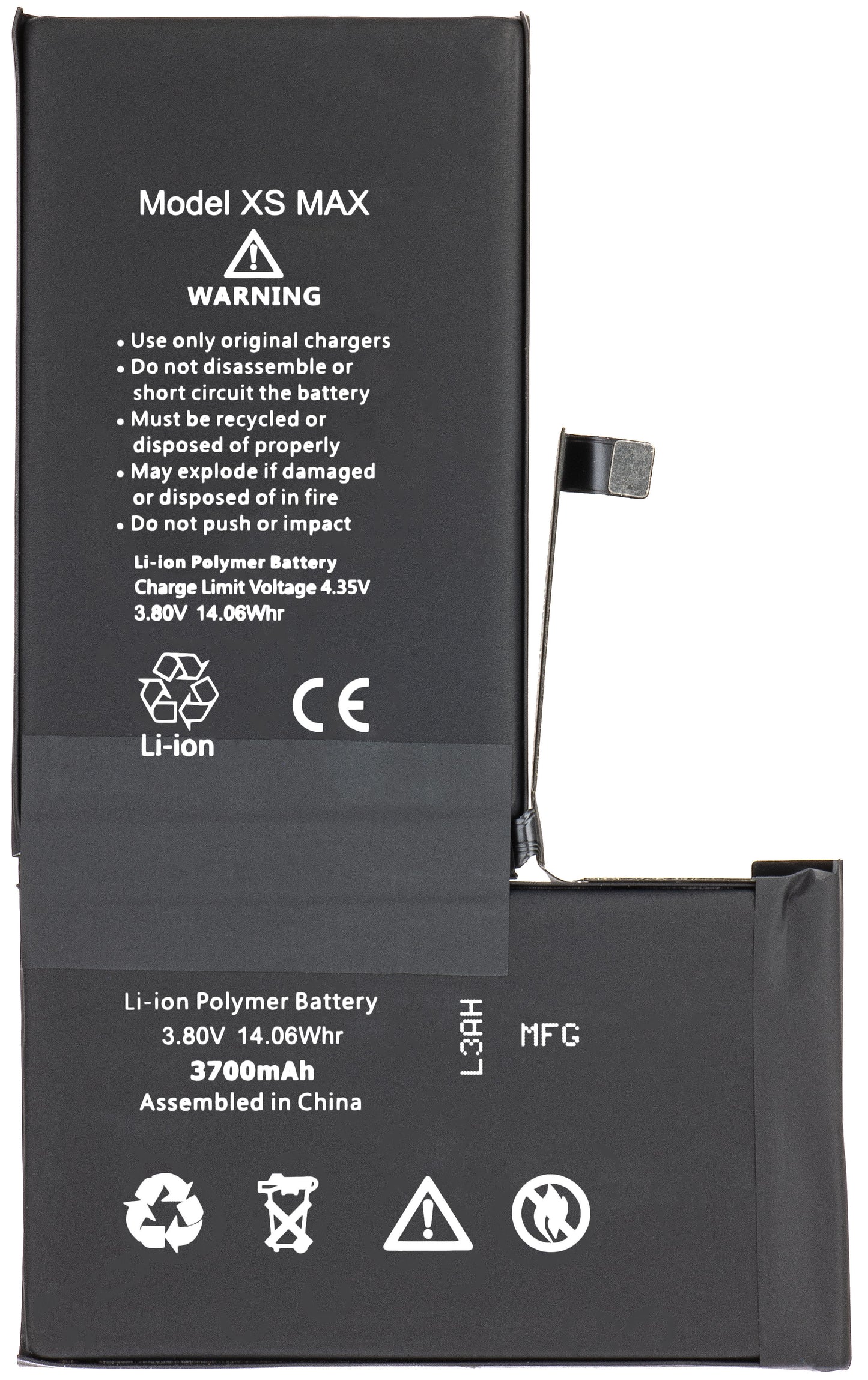Apple iPhone XS Max batteri, høy kapasitet