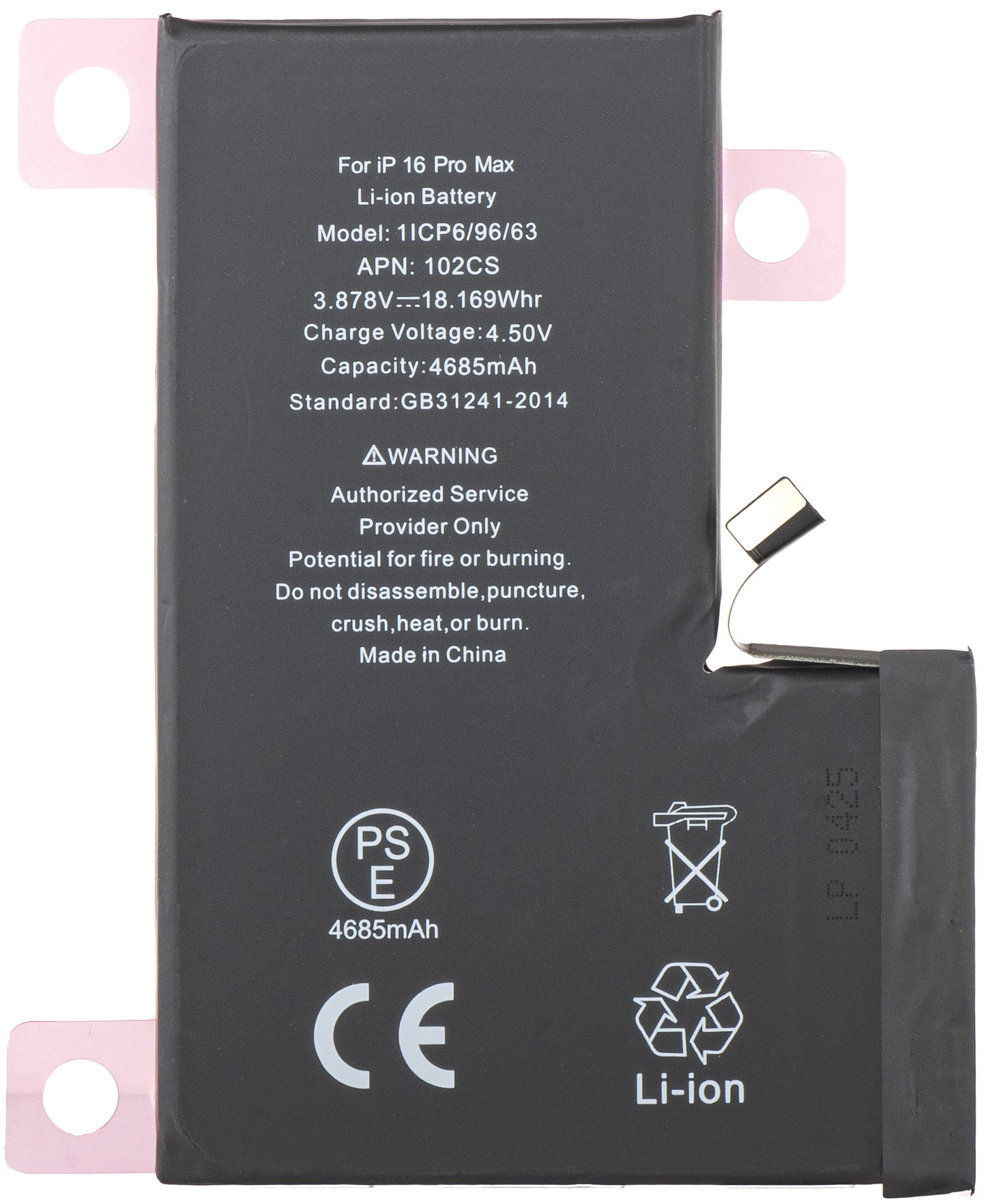 Batteri for Apple iPhone 16 Pro Max