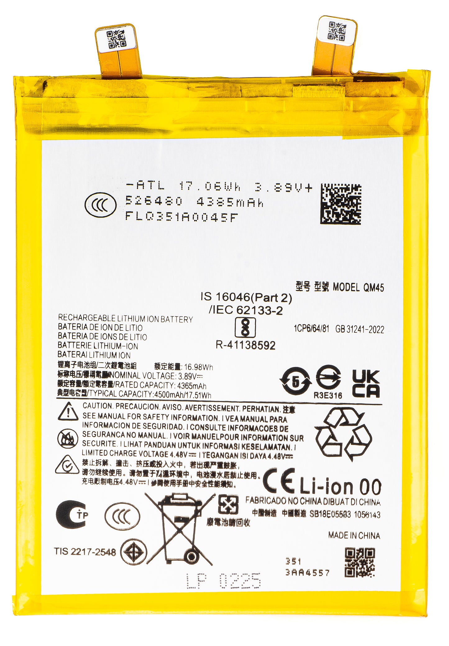 Batteri for Motorola Edge 50 Pro, QM45