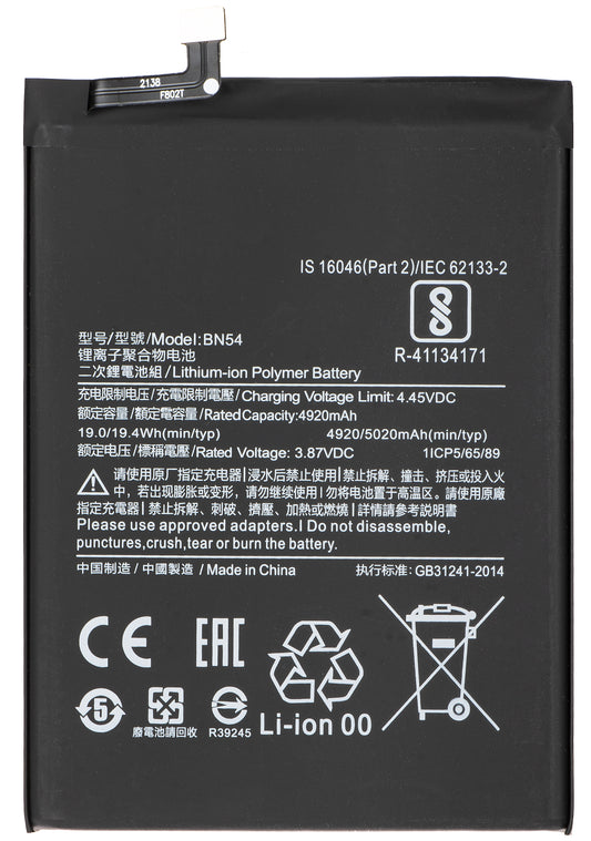 Batteri for Xiaomi Redmi 9 / Note 9, BN54