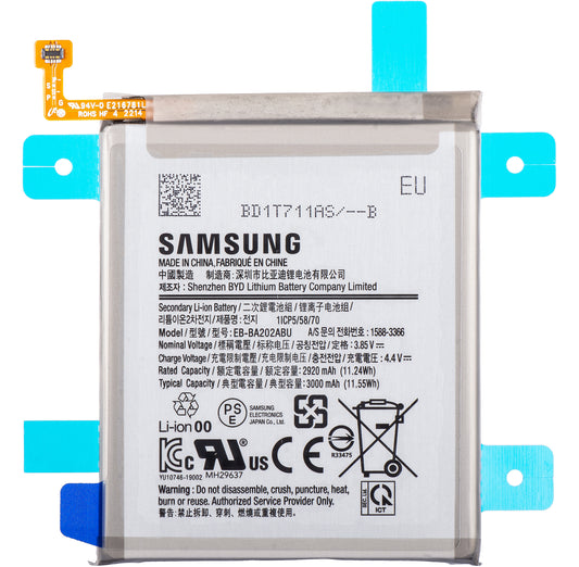 Batteri Samsung Galaxy Galaxy A10e A102 / A20e A202, EB-BA202ABU, Servicepakke GH82-20188A