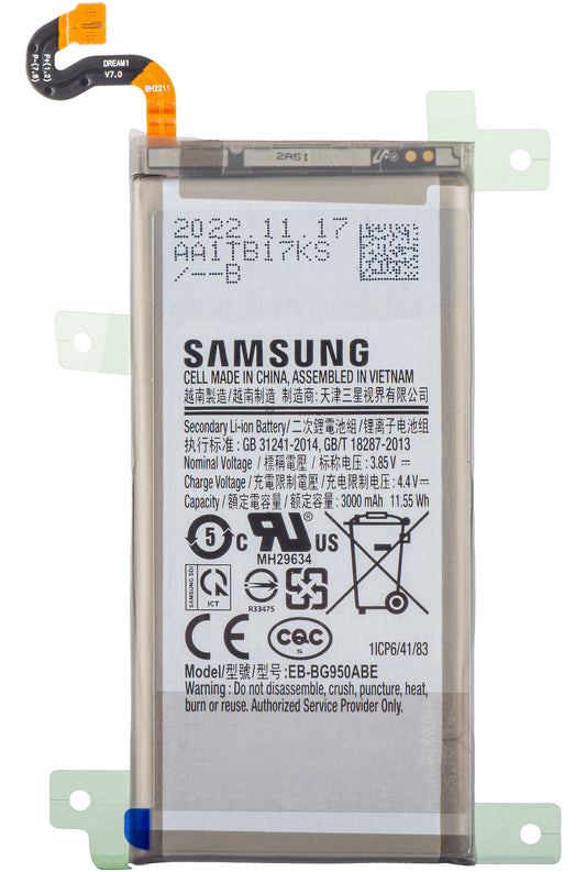Batteri Samsung Galaxy S8 G950, EB-BG950ABE, Servicepakke GH43-0472729A