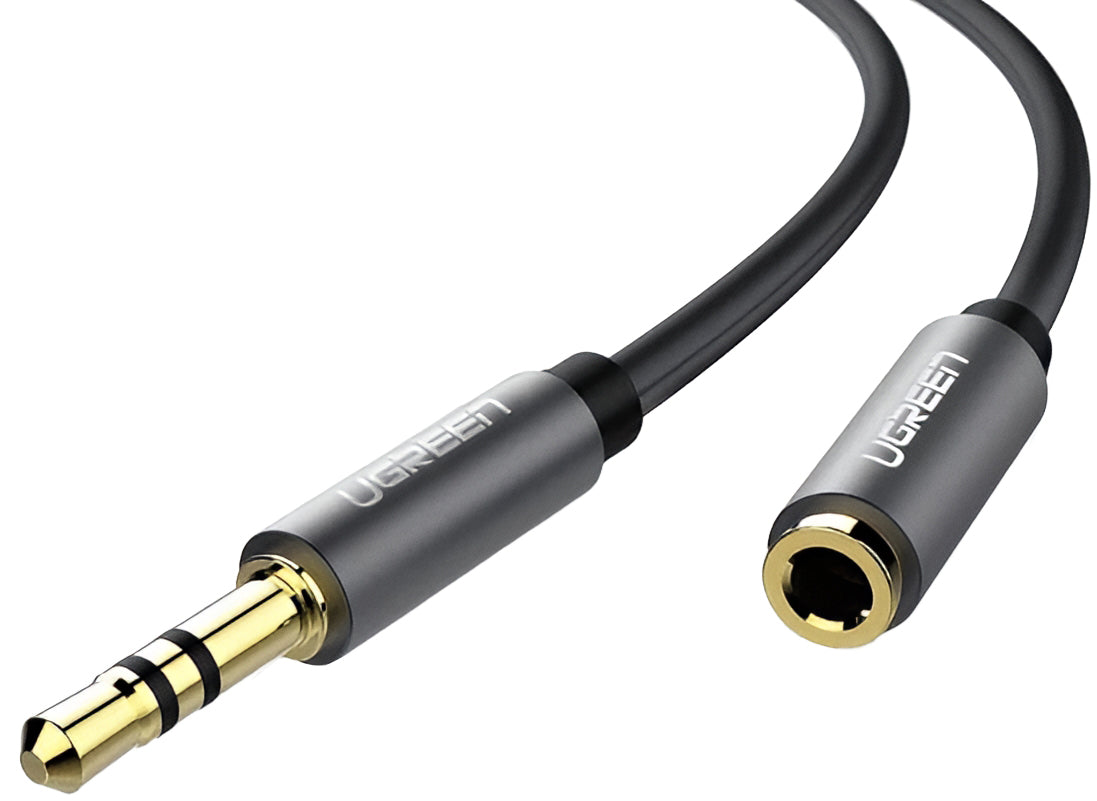 Audioadapter 3.5mm - 3.5mm UGREEN AV118, 0.5m, Svart
