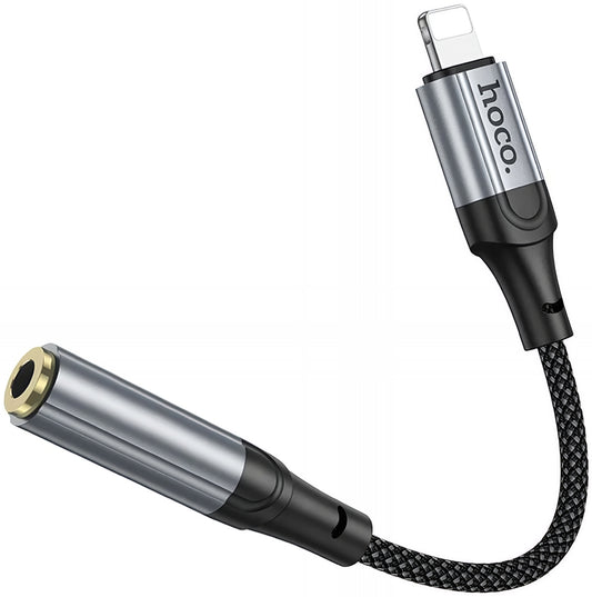 Audioadapter Lightning - 3.5mm HOCO LS36A, Grå