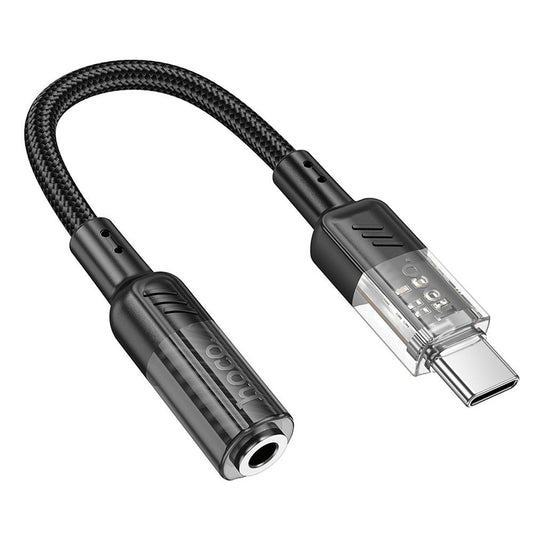 USB-C - 3,5 mm lydadapter HOCO LS37, svart