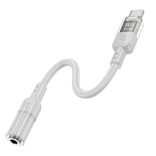 USB-C - 3,5 mm lydadapter HOCO LS37, grå