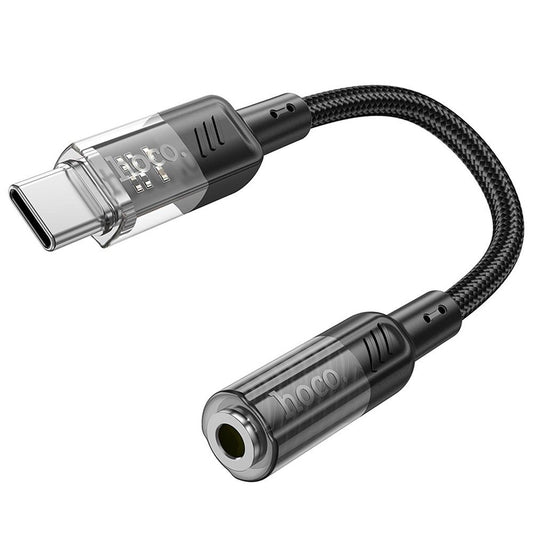 USB-C - 3,5 mm lydadapter HOCO LS37, svart