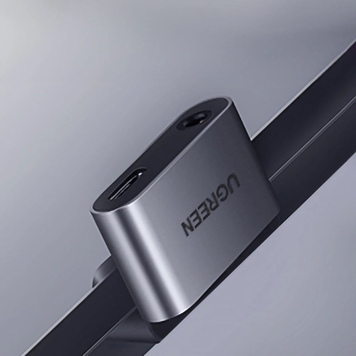 Audioadapter USB-C - 3.5mm / USB-C UGREEN CM193, Grå