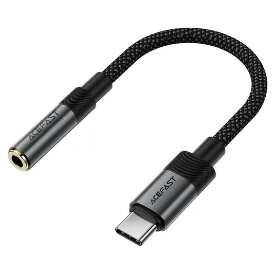 Audioadapter USB-C - 3.5mm Acefast J12, Svart