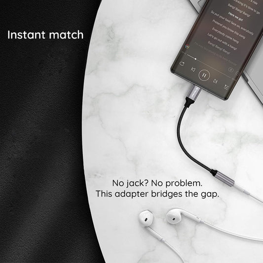 Audioadapter USB-C - 3.5mm Techsuit AC13 FuseXound, Svart