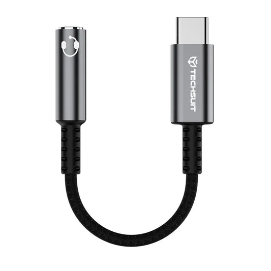Audioadapter USB-C - 3.5mm Techsuit AC14 SonicPiX, Grå