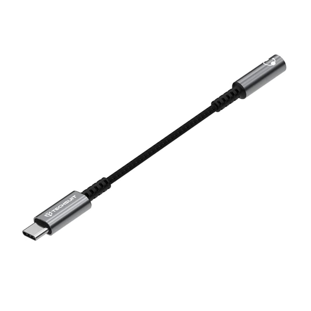 Audioadapter USB-C - 3.5mm Techsuit AC14 SonicPiX, Grå