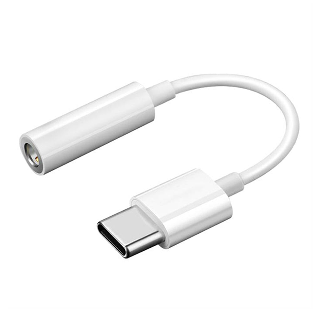 USB-C til 3.5mm lydadapter Techsuit AC18 MusicBox, Hvit, Sett med 2 stk