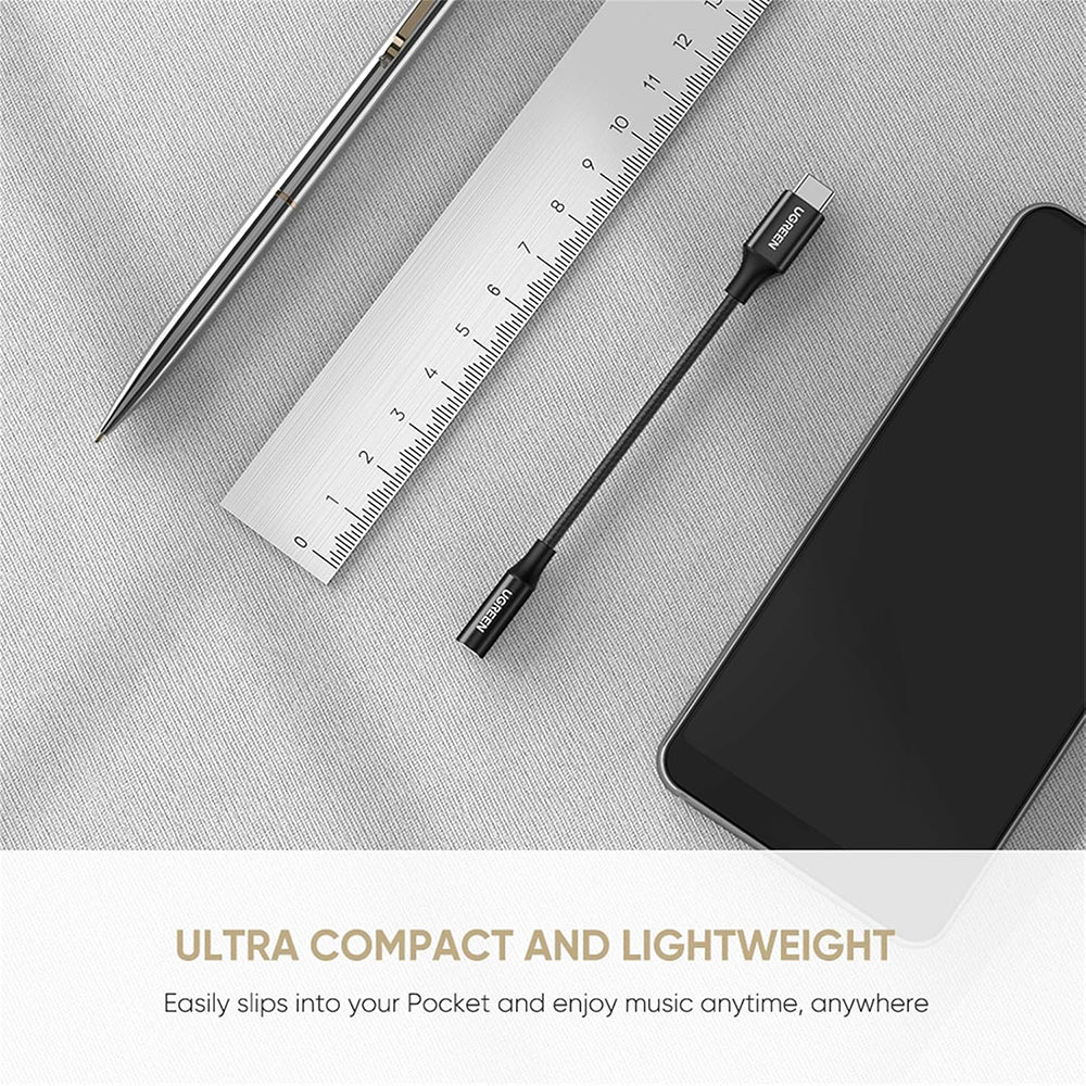 USB-C til 3.5mm lydadapter UGREEN AV142, Svart