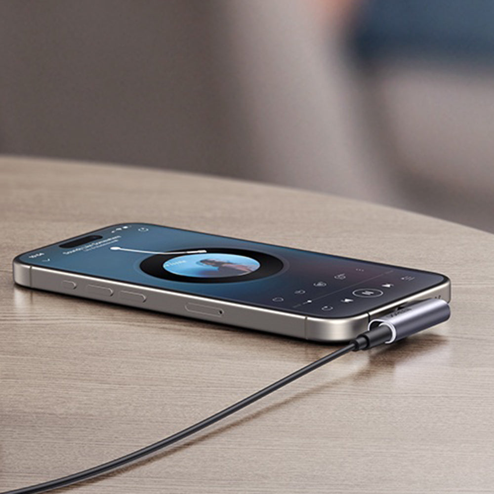 Audioadapter USB-C - 3.5mm UGREEN CM460 (20194) Vinklet, Grå