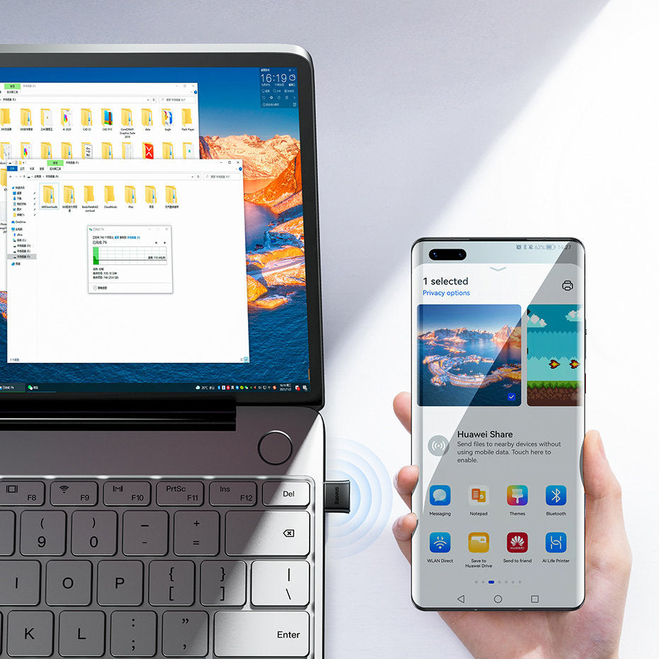 Baseus Bluetooth USB-adapter BA04, svart ZJBA0000000001