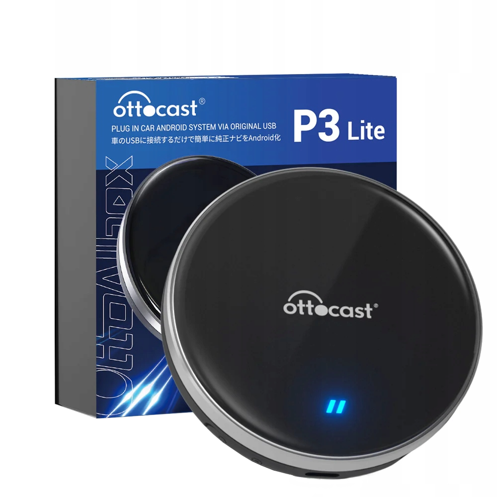 Carplay / Android Auto trådløs adapter Ottocast OttoAibox P3 Lite for Apple iPhone / Android-serien