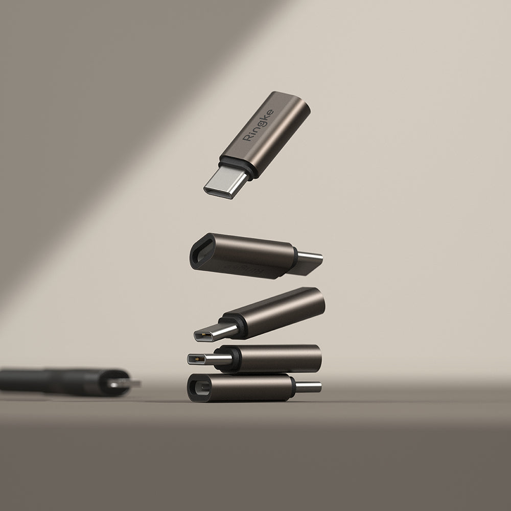 Adapter for Data og Lading Lightning - USB-C Ringke, Brun, Sett med 2 stykker