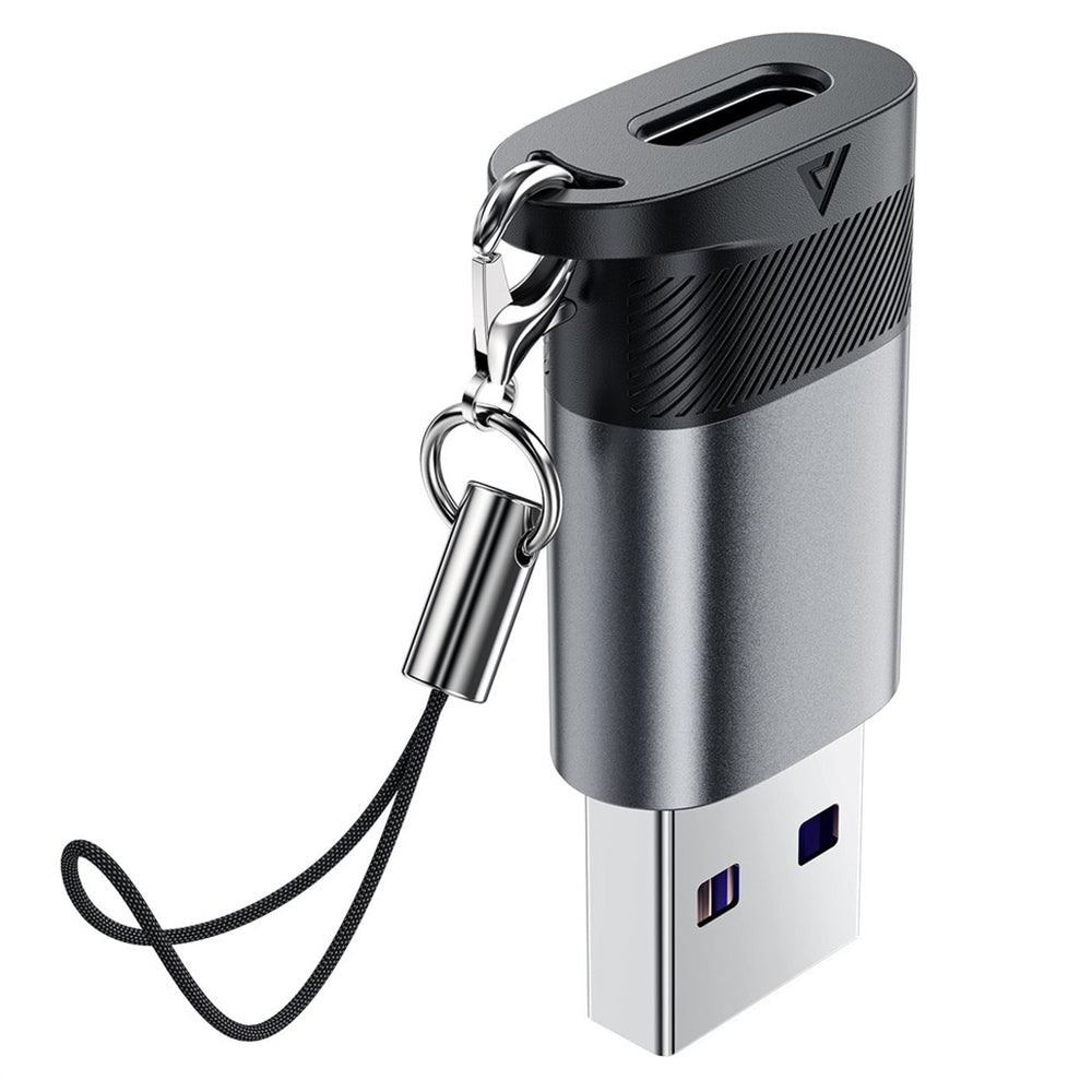 USB-C - USB-A Acefast J8 data- og ladeadapter, Grå