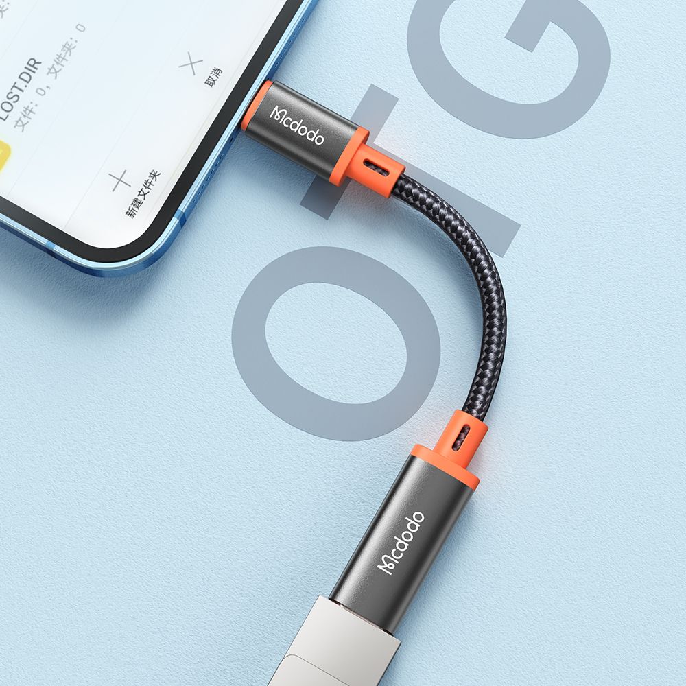 USB-C - Lightning McDodo CA-1440 Data- og Ladeadapter, Svart