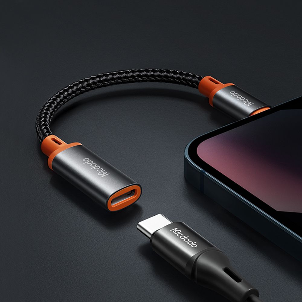 USB-C - Lightning McDodo CA-1440 Data- og Ladeadapter, Svart
