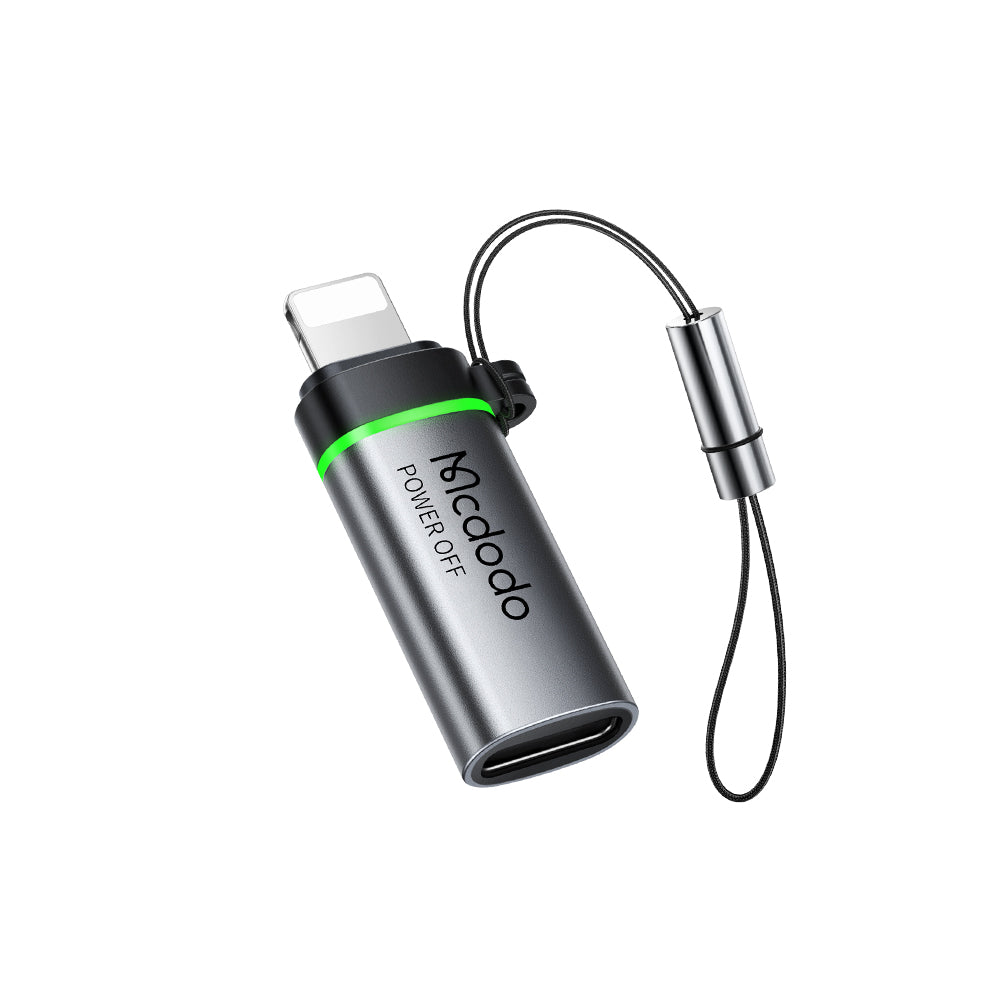 Adapter for Data and Charging USB-C - Lightning McDodo OT-2590 Power Off, Svart