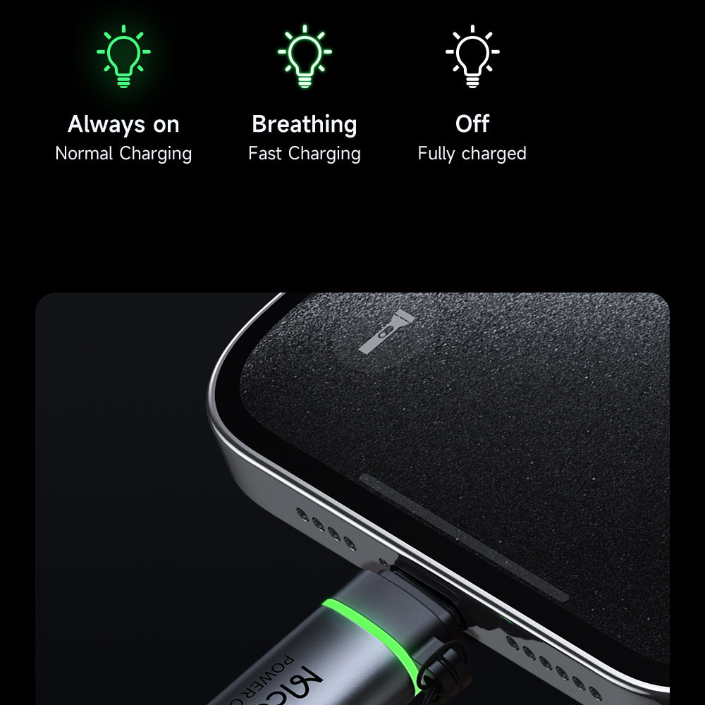 Adapter for Data and Charging USB-C - Lightning McDodo OT-2590 Power Off, Svart