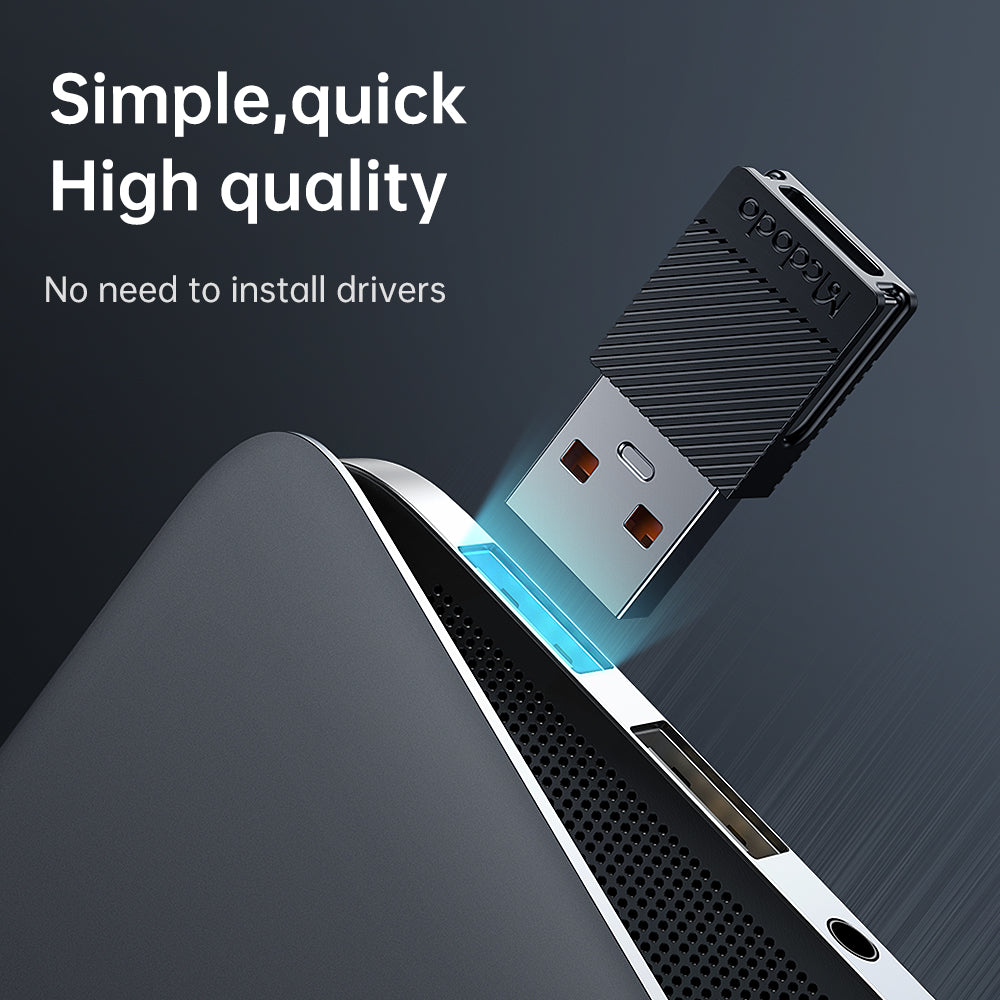 Adapter for Data og Lading USB-C - USB-A McDodo OT-6970, Svart