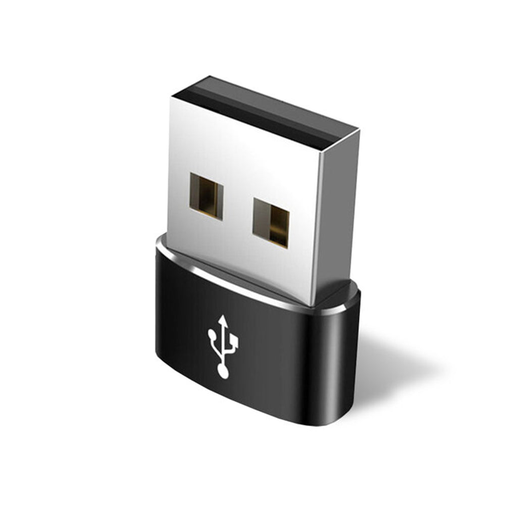 USB-C - USB-A Techsuit Data- og Ladeadapter, Svart