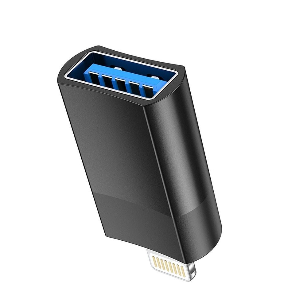 OTG Lightning - USB-A HOCO UA17 adapter, Svart