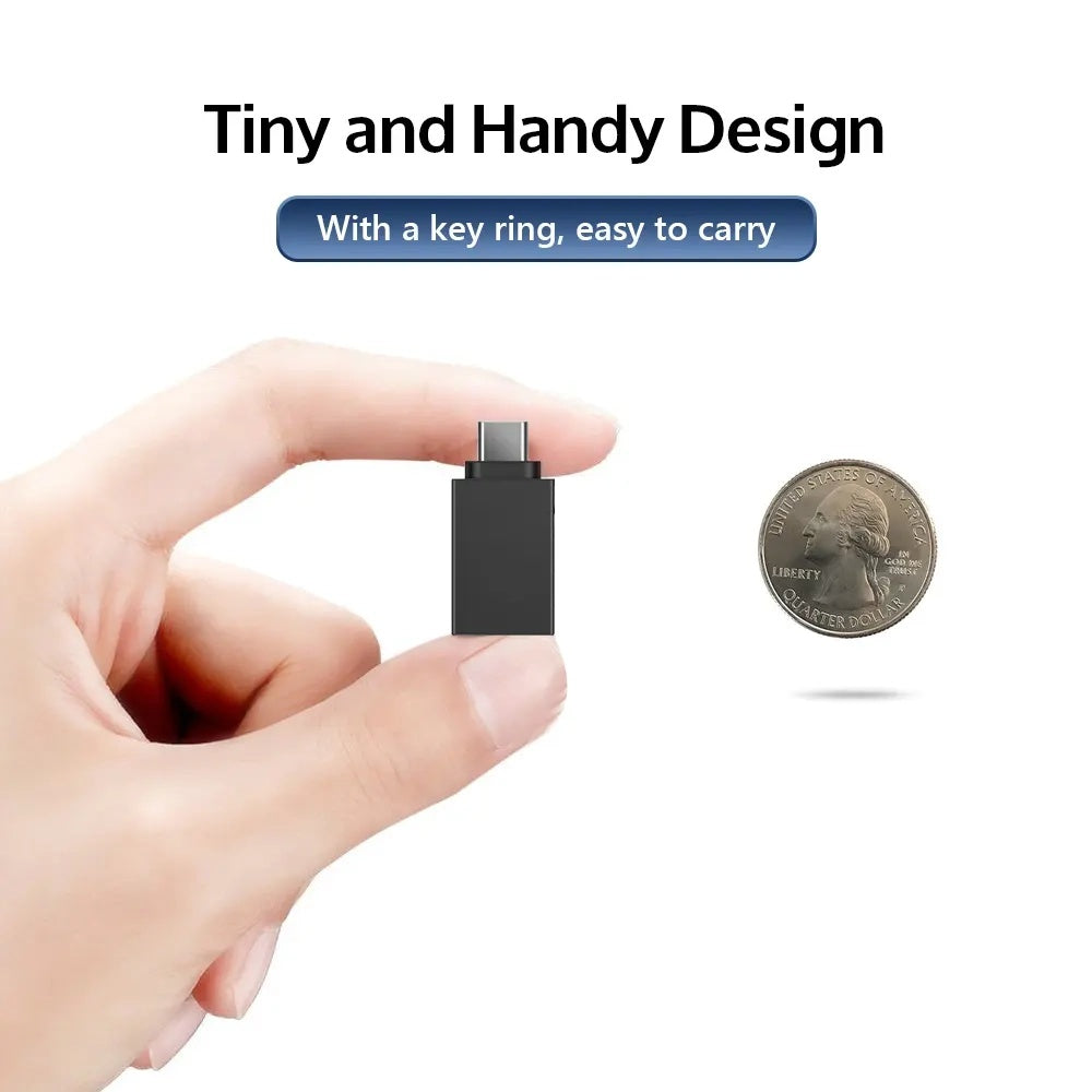 OTG-adapter microUSB / USB-C - USB-A Techsuit A13 DuoVoltX, Grå, Sett med 2 stykker