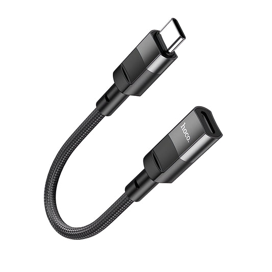 Lightning data- og ladeadapter - USB-C HOCO U107 USB-C, 0,1 m, svart