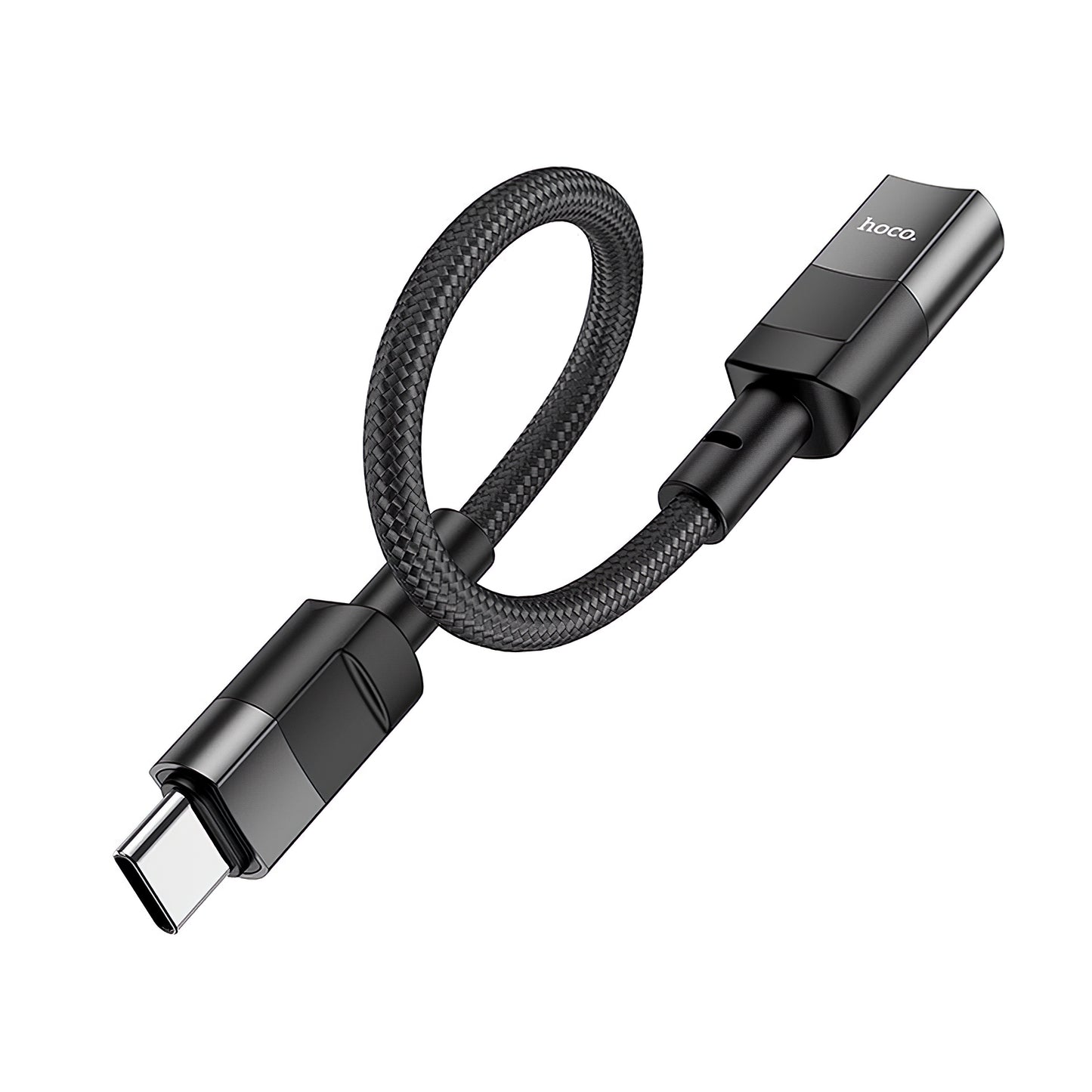 Lightning data- og ladeadapter - USB-C HOCO U107 USB-C, 0,1 m, svart