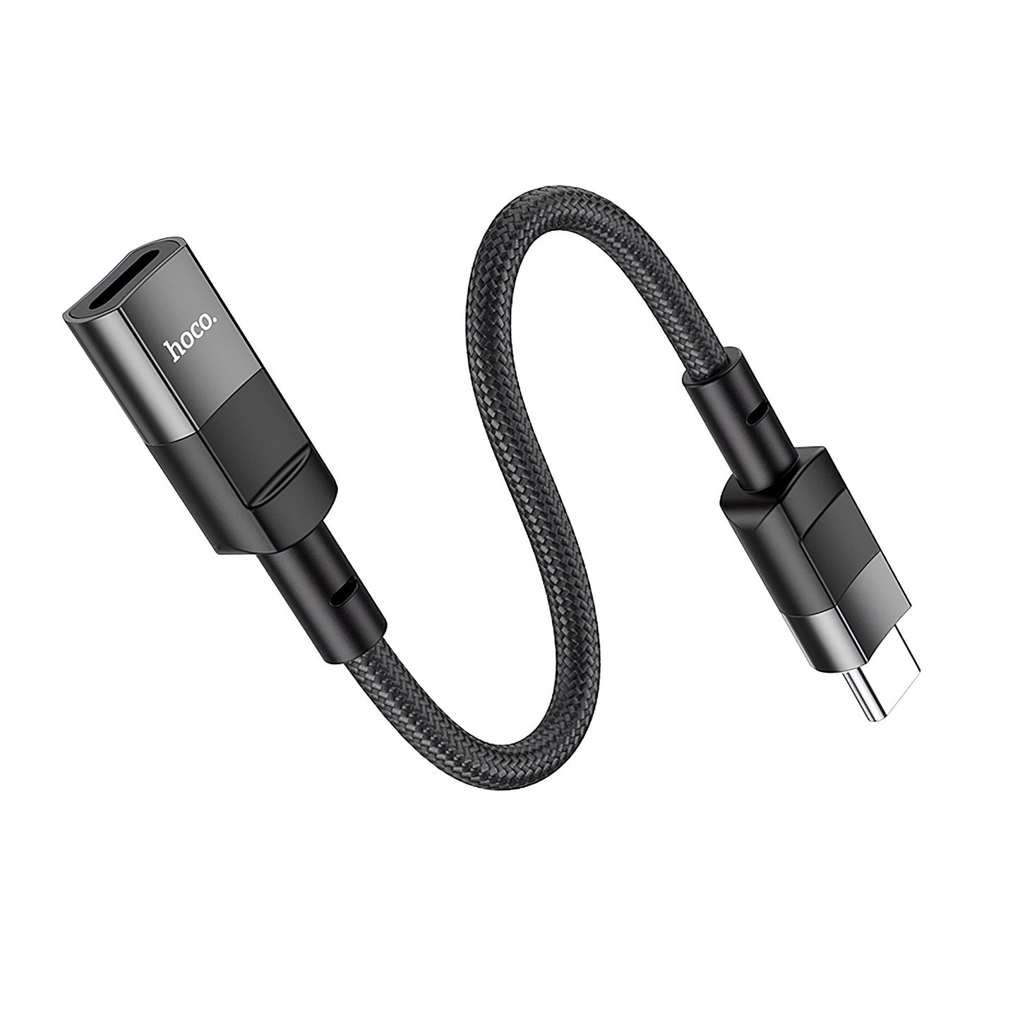 Lightning data- og ladeadapter - USB-C HOCO U107 USB-C, 0,1 m, svart