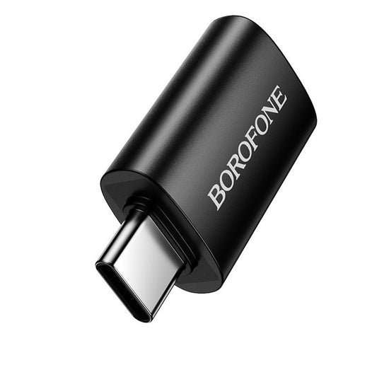 OTG-adapter USB-C - USB-A Borofone BV26C, svart