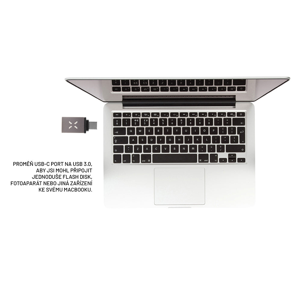 OTG-adapter USB-C - USB-A Fixed, Grå