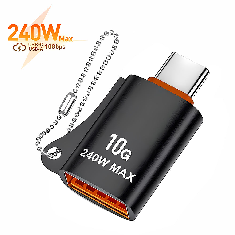 OTG-adapter USB-C - USB-A Techsuit A1 HyperPort, Svart Oransje