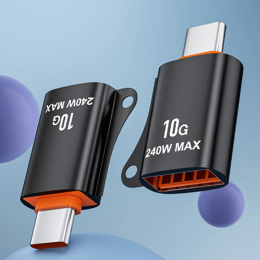 OTG-adapter USB-C - USB-A Techsuit A1 HyperPort, Svart Oransje