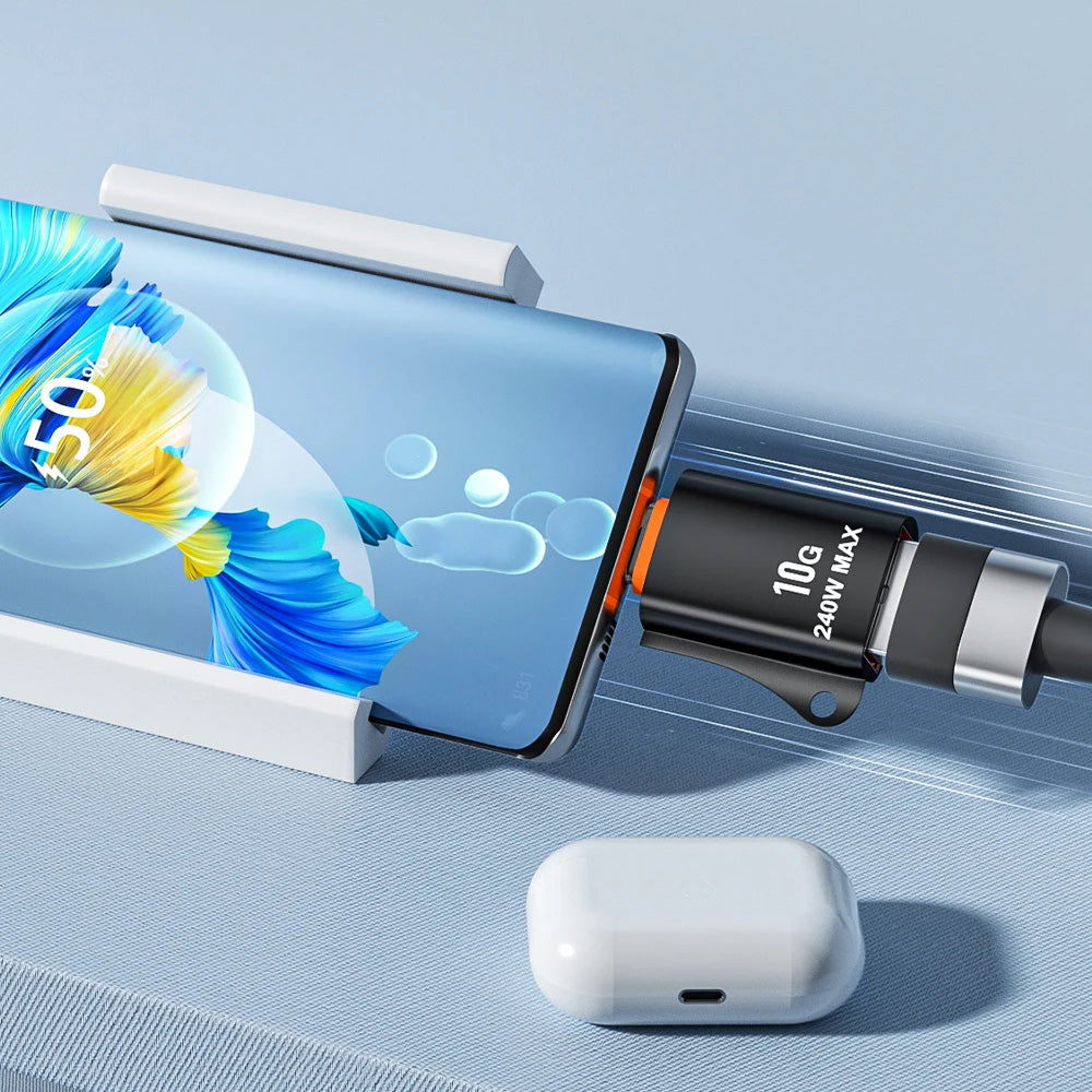 OTG-adapter USB-C - USB-A Techsuit A1 HyperPort, Svart Oransje