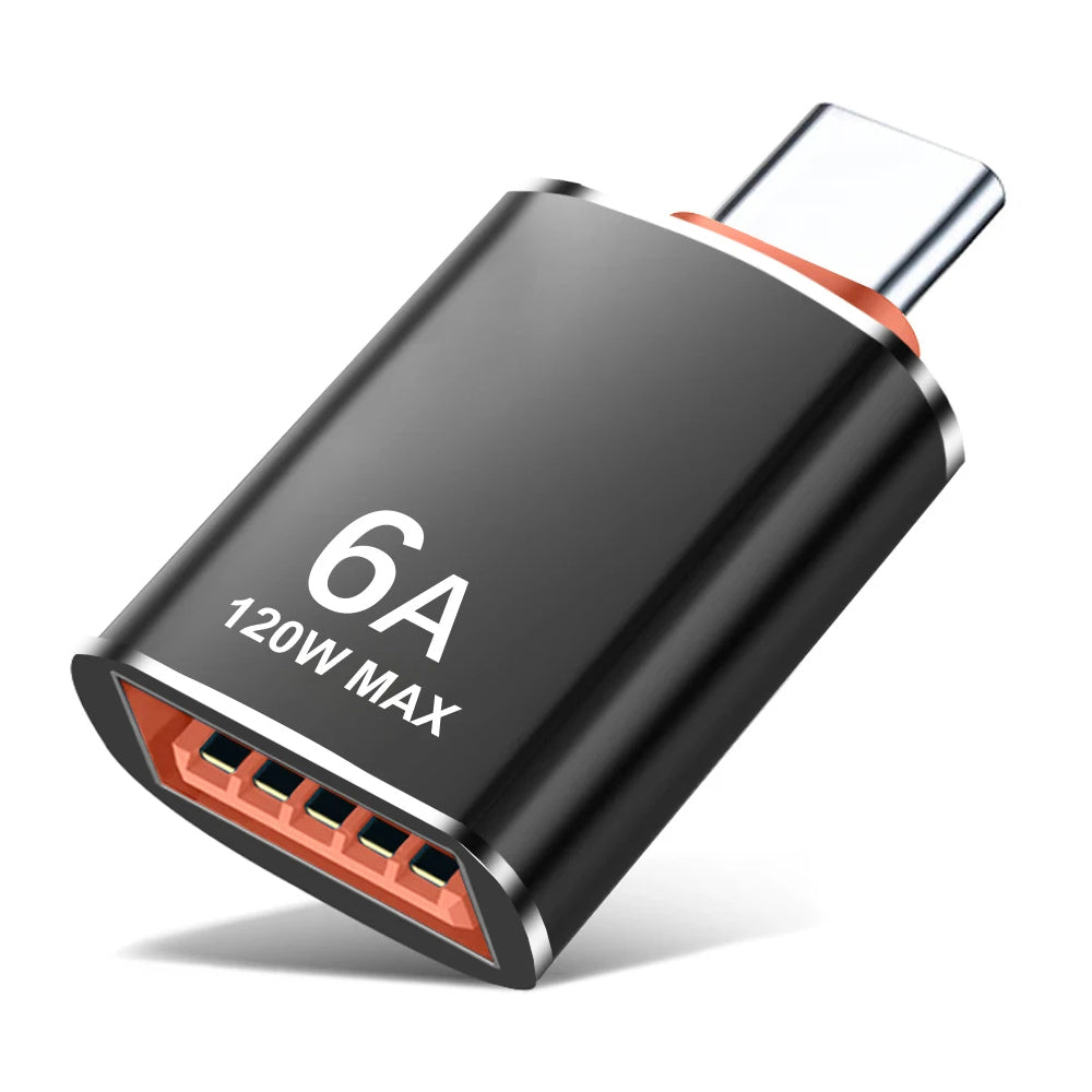 OTG-adapter USB-C - USB-A Techsuit A2 HyperPort, Svart Oransje