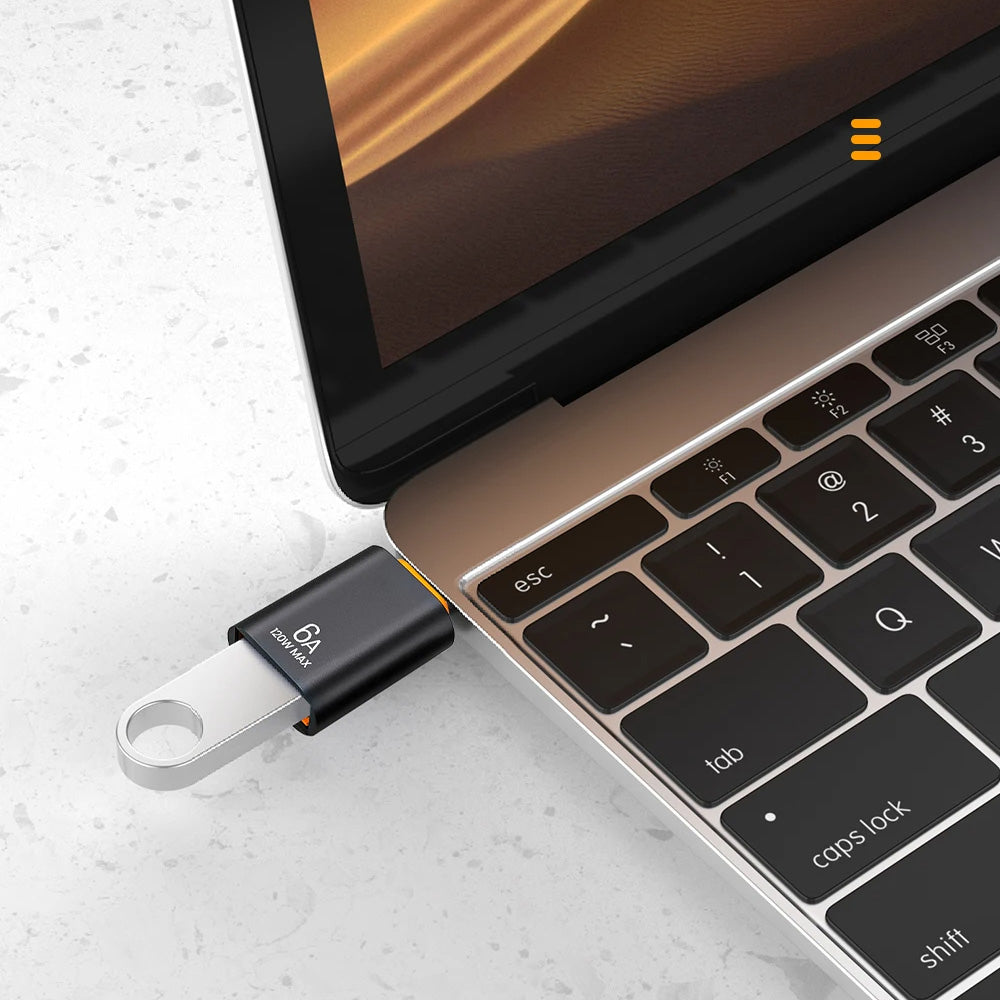 OTG-adapter USB-C - USB-A Techsuit A2 HyperPort, Svart Oransje