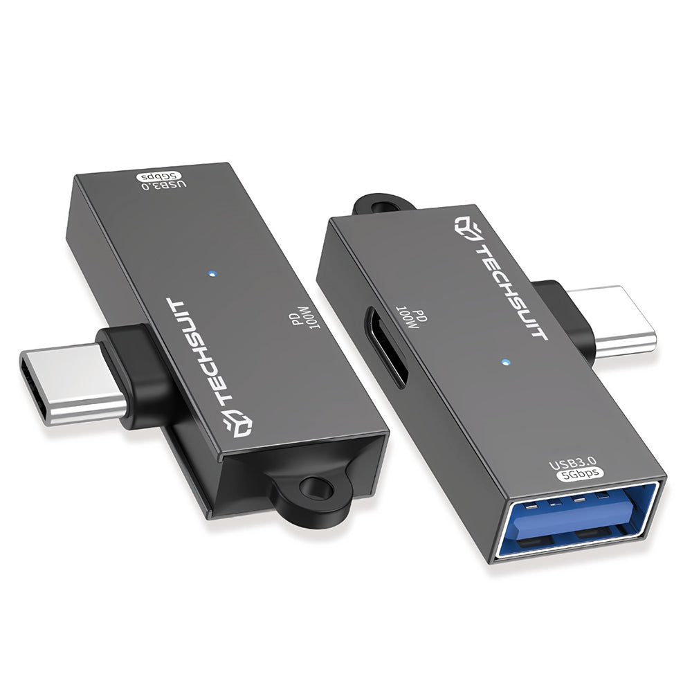 OTG-adapter USB-C - USB-A Techsuit A21, Grå
