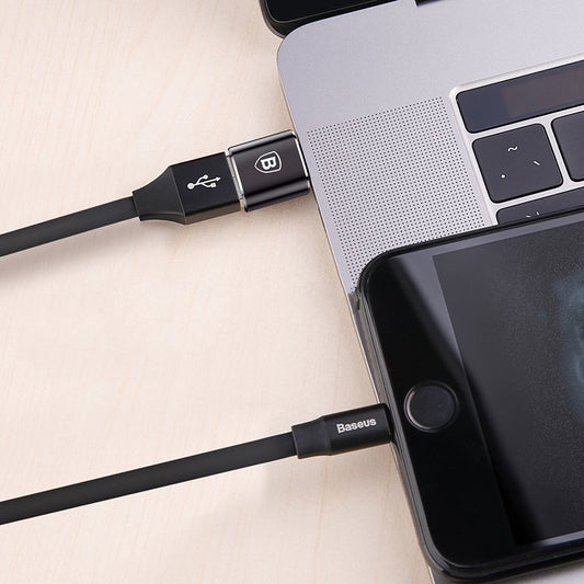 Adapter OTG USB-C - USB-A Baseus, svart CATOTG-01