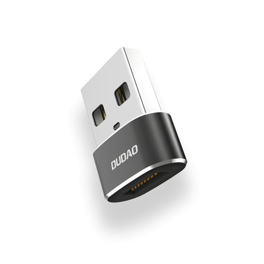 USB-C - USB-A data- og ladeadapter Dudao L16AC, svart
