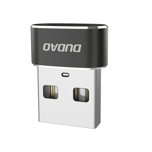 USB-C - USB-A data- og ladeadapter Dudao L16AC, svart